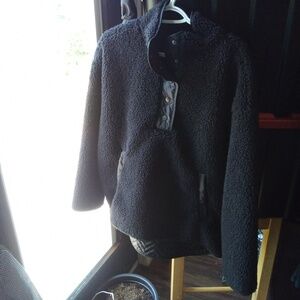 Athleta Charcoal Fleece Pullover